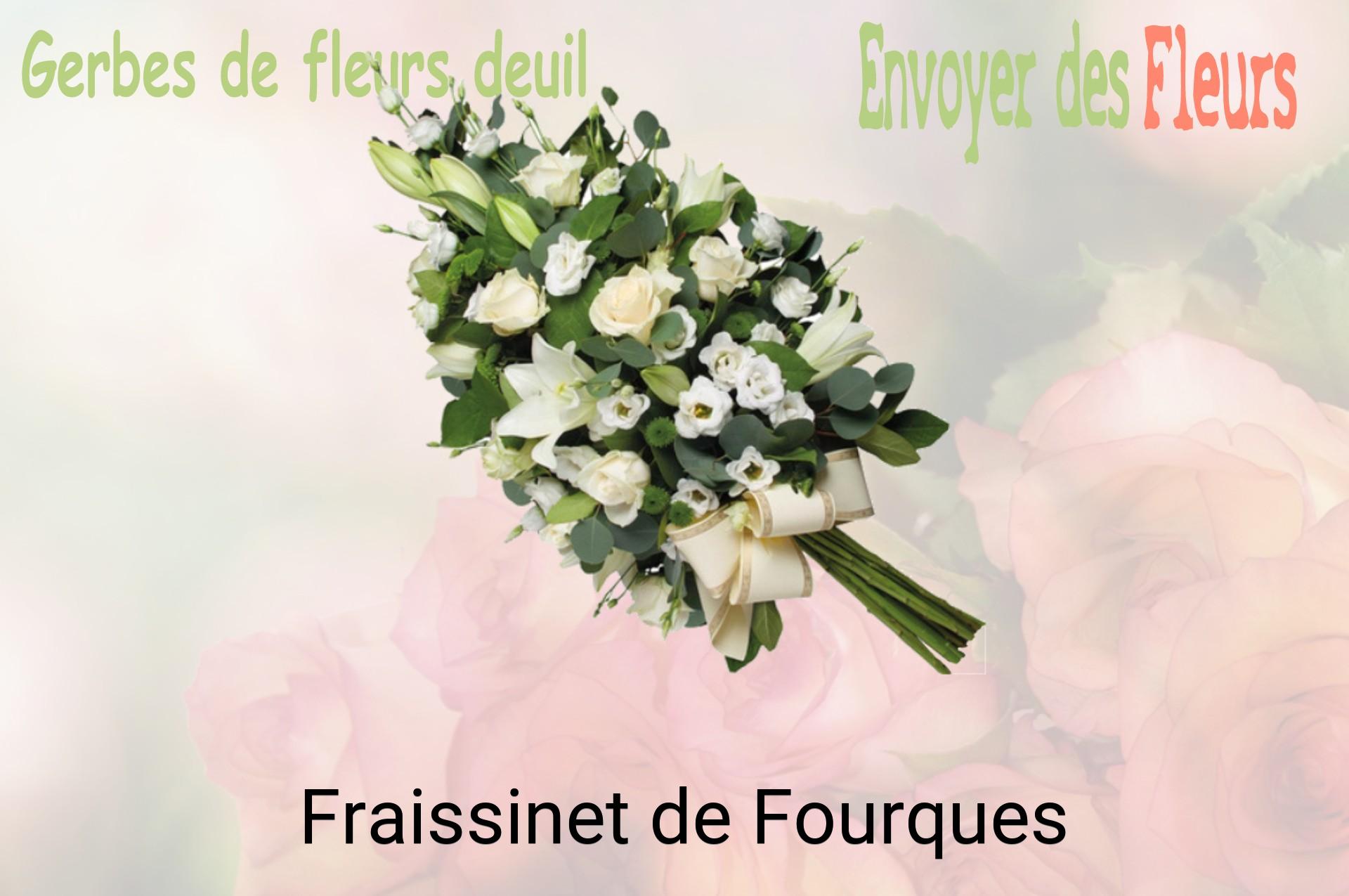 Gerbe de fleurs de deuil livrée à Fraissinet-de-Fourques
